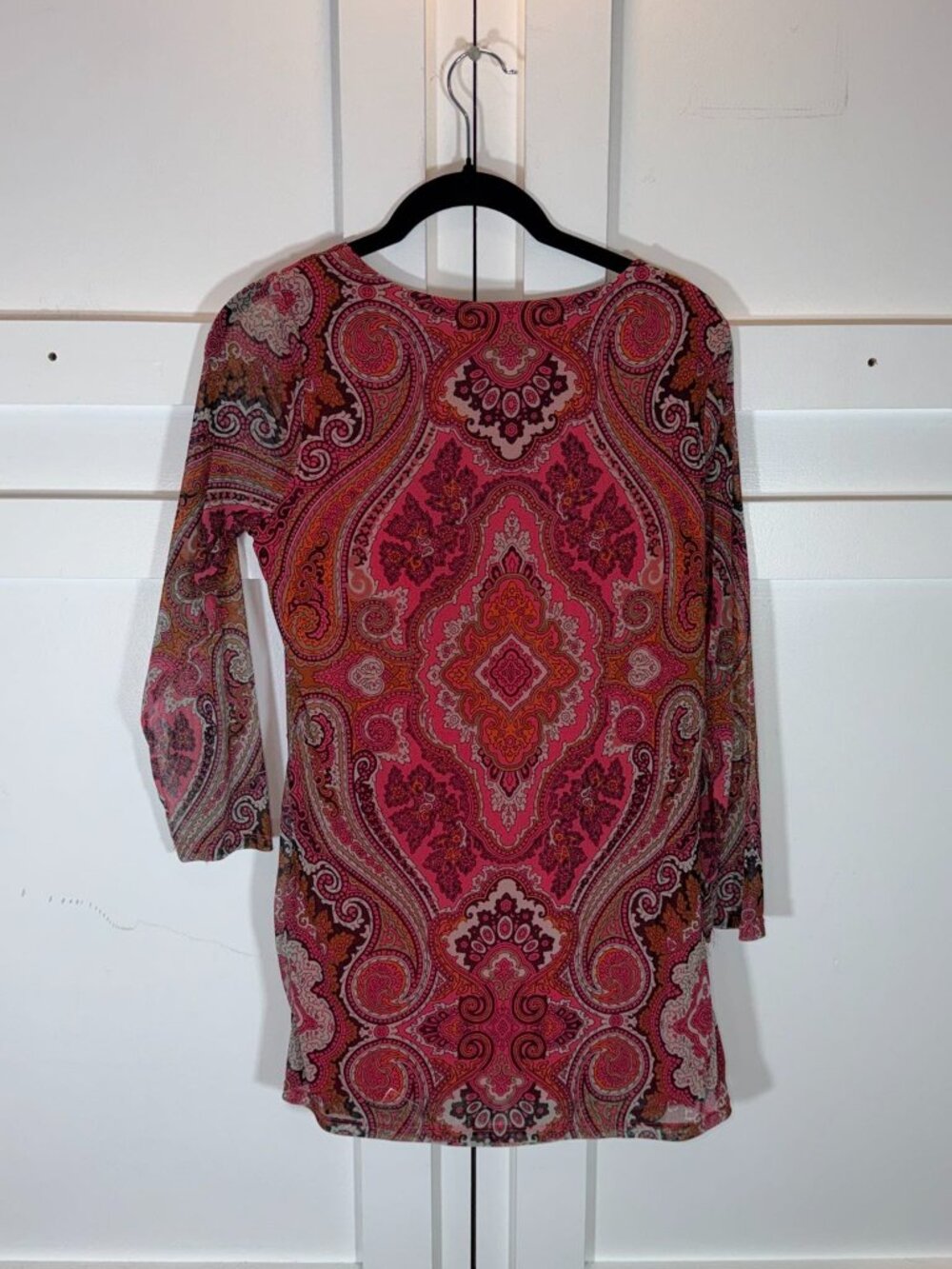 INC International Concepts INC Paisley Tunic Top Women S Pink - Picture 4 of 8